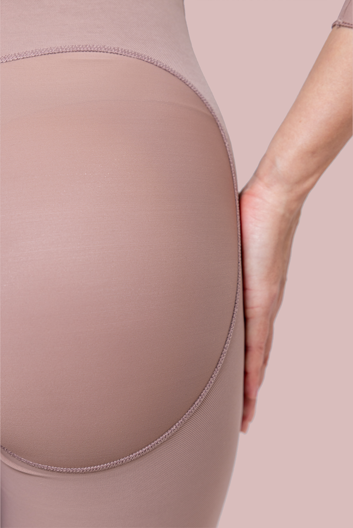 Knee-length full-body compression garment